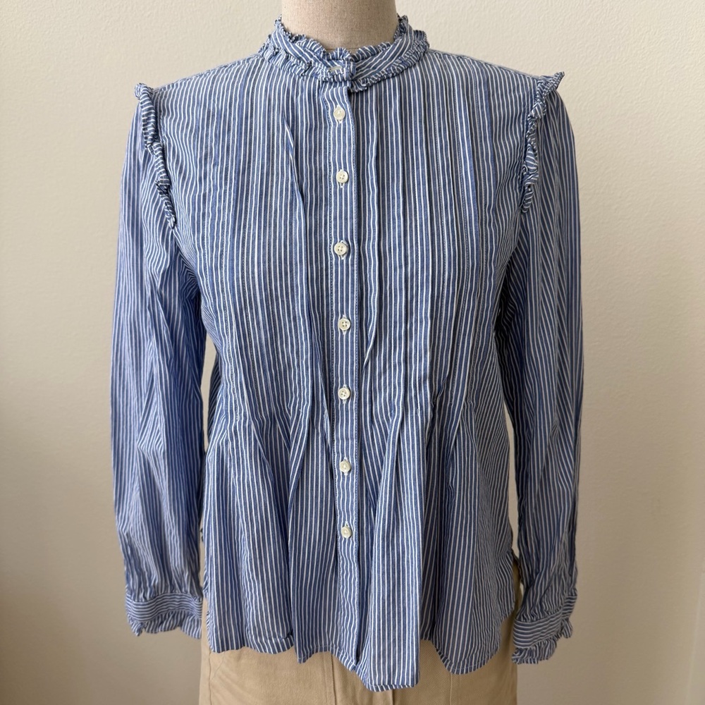 Alex Mill Blue and White Striped Button Down Shirt